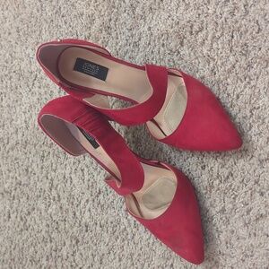 Red Jones New York Signature Collette Suede Heels Size 10M